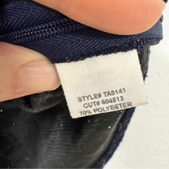 Eva Franco Blue Floral Brocade Peplum Top Women’s S Anthro Y2K Preppy Twee - Picture 2 of 9